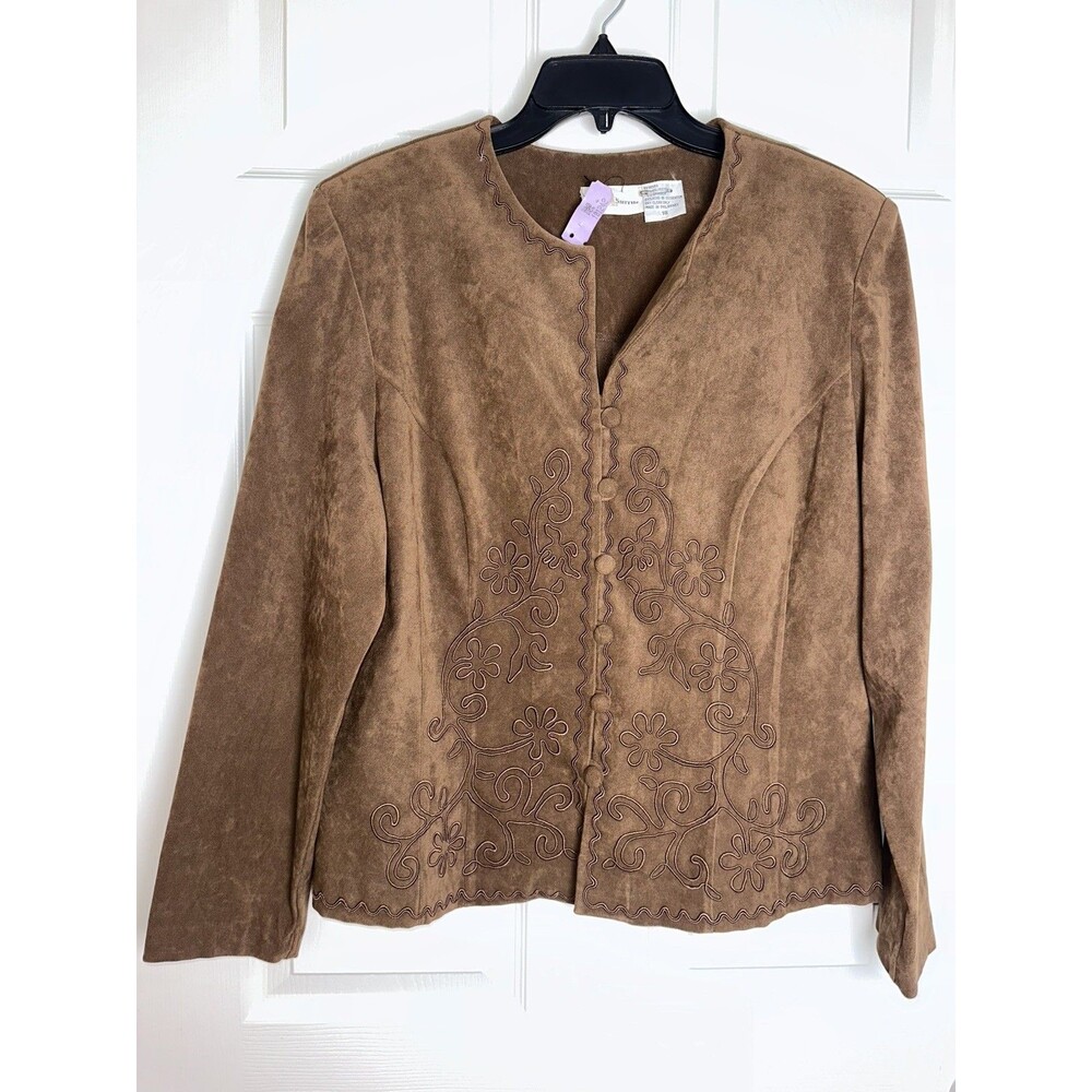 Vintage Jaclyn Smith Women’s Jacket with Embroidered size 18